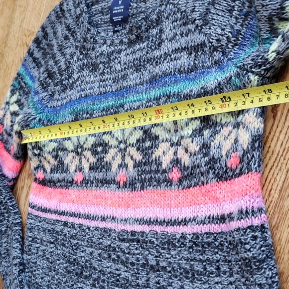 (S) American Eagle Outfitters Rainbow Wool Blend Knit Jegging Sweater Holiday - Picture 6 of 9